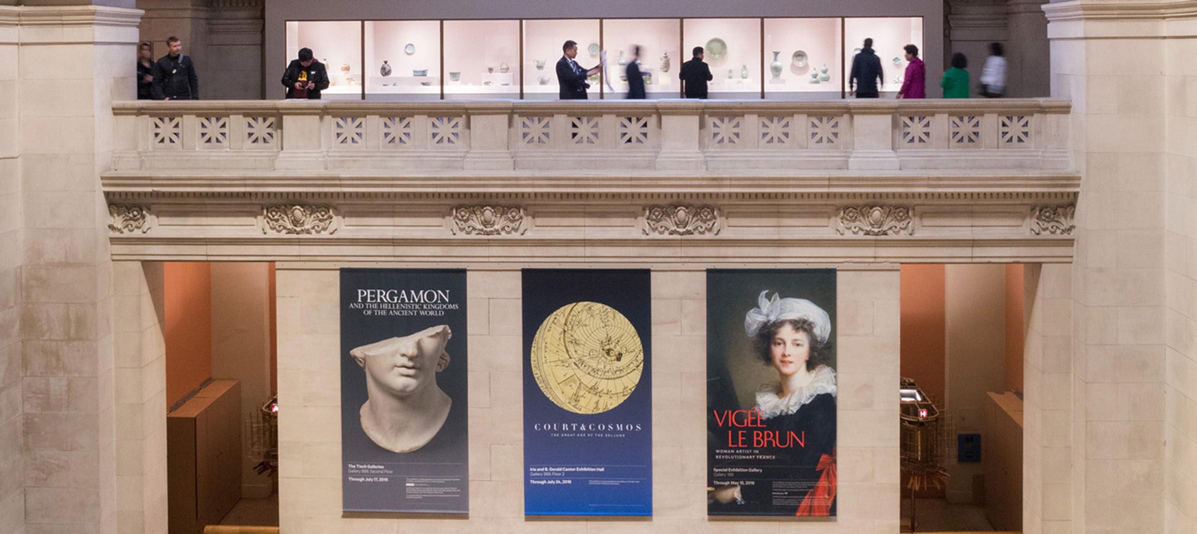 Visitors on the Great Hall balcony.