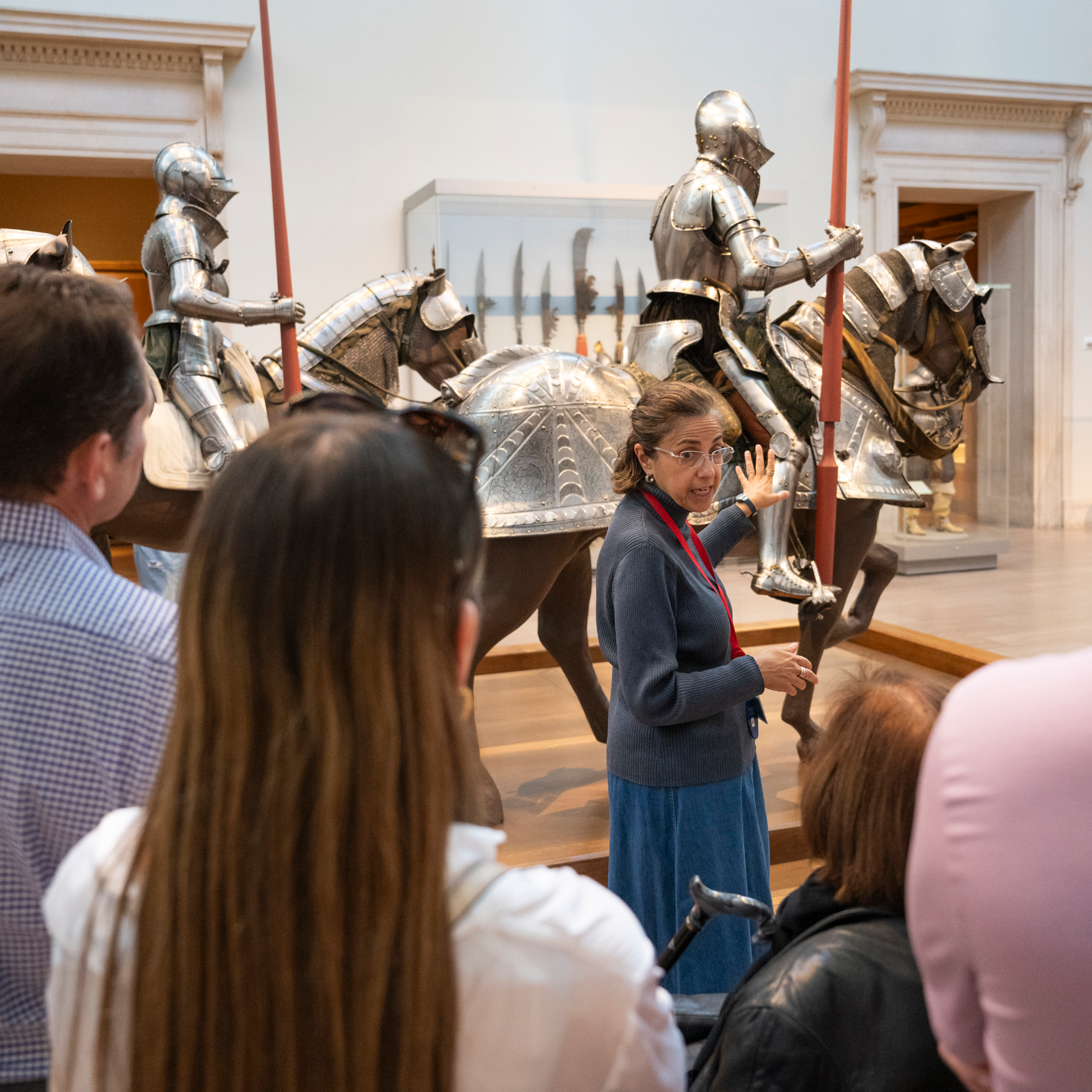 A group in The Met's Arms and Armor galleries.